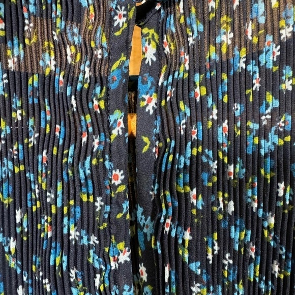 NWT Madewell Crinkle ‘Georgette’ Floral Mini Dress in Deep Indigo Size Medium - Picture 9 of 10